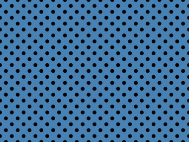 black polka dots pattern over steel blue useful as a background