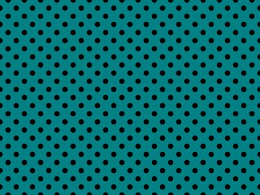 black polka dots pattern over teal useful as a background