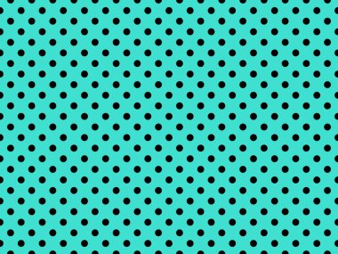 black polka dots pattern over turquoise useful as a background