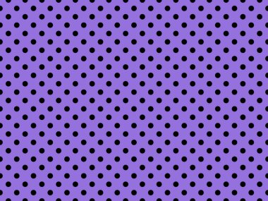 black polka dots pattern over medium purple useful as a background