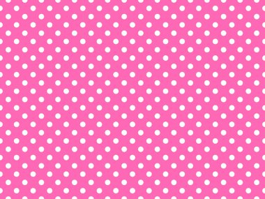 white polka dots pattern over hot pink useful as a background