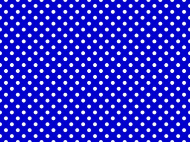 white polka dots pattern over medium blue useful as a background
