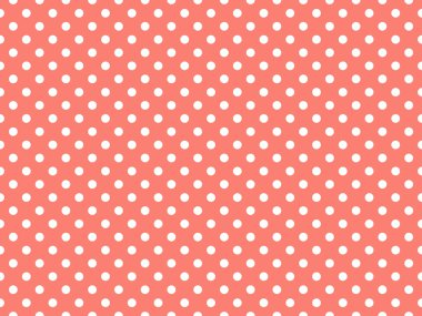 white polka dots pattern over salmon useful as a background