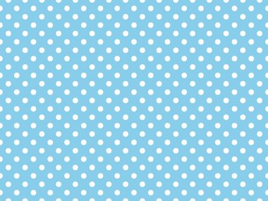 white polka dots pattern over sky blue useful as a background