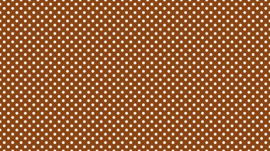 white polka dots pattern over saddle brown useful as a background