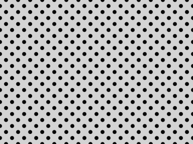 black polka dots pattern over light gray useful as a background