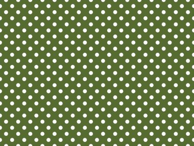 white polka dots pattern over dark olive green useful as a background