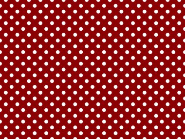 white polka dots pattern over dark red useful as a background