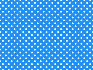 white polka dots pattern over dodger blue useful as a background