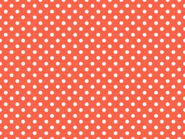 white polka dots pattern over tomato useful as a background