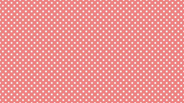 White Polka Dots Pattern Light Coral Useful Background — Image vectorielle