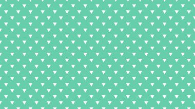 white colour triangles pattern over medium aquamarine green useful as a background