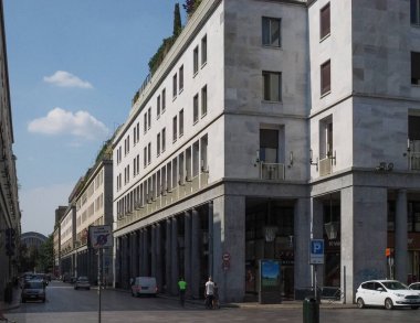 TURIN, ITALY - CIRCA AUGUST 2022: Via Roma designed by architect Marcello Piacentini circa 1937