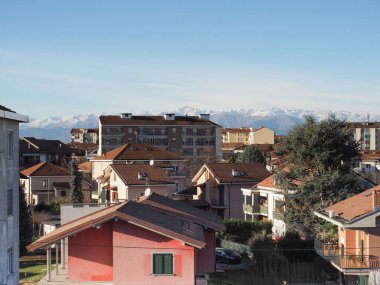 Skyline view of the city of Settimo Torinese, Italy