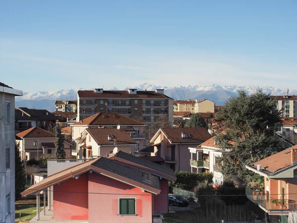 Skyline view of the city of Settimo Torinese, Italy