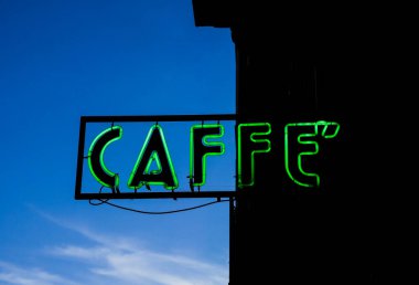 Cafe neon ışık çubuğu işareti