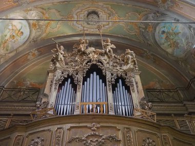 COLLEGNO, ITALY - CIRCA JANUARY 2023: San Lorenzo translation Saint Lawrence church formerly San Pietro translation Saint Peter