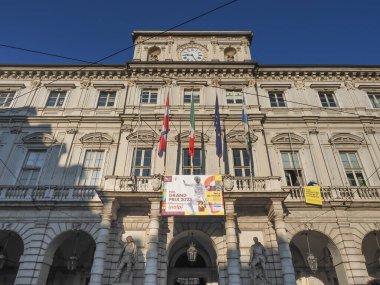 TURIN, ITALY - CIRCA FEBRUARY 2023: Palazzo di Citta translation Town Hall