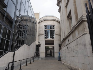 LONDON, UK - CIRCA OCTOBER 2022: Sainsbury Wing at the National Gallery in Trafalgar Square