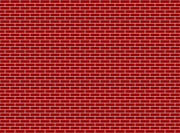 Red Bricks Wall Stretcher Bond Illustration Useful Background — Vector de stock