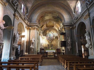 COLLEGNO, ITALY - CIRCA JANUARY 2023: San Lorenzo translation Saint Lawrence church formerly San Pietro translation Saint Peter
