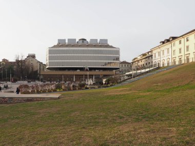 TURIN, İtalya - CIRCA JANUARY 2023: Kamera di ticari çeviri odası Mimar Carlo Mollino tarafından tasarlandı