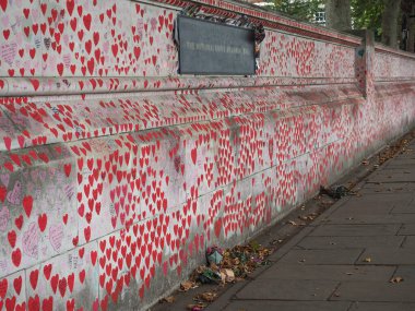 LONDON, UK - CIRCA OCTOBER 2022: National Covid memorial wall