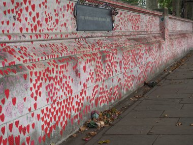 LONDON, UK - CIRCA OCTOBER 2022: National Covid memorial wall