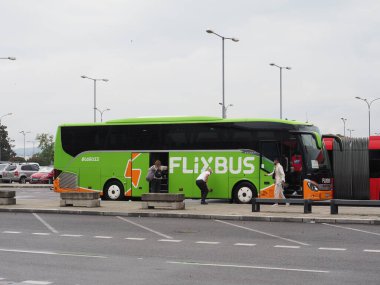 BRATISLAVA, SLOVAKIA - CIRCA SEPTEMBER 2022: Flixbus bus at Stefanik Airport