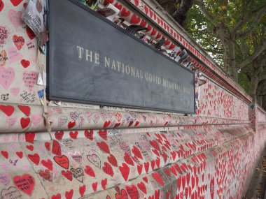 LONDON, UK - CIRCA OCTOBER 2022: National Covid memorial wall