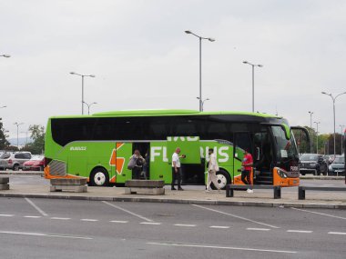 BRATISLAVA, SLOVAKIA - CIRCA SEPTEMBER 2022: Flixbus bus at Stefanik Airport