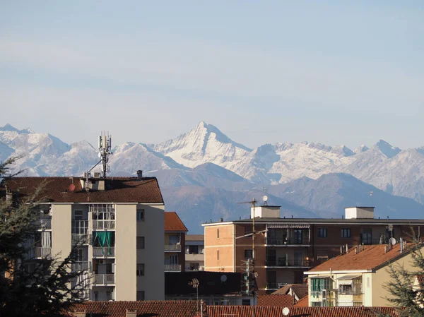 Skyline View Alps Mountains Piedmont Italy — Stok fotoğraf