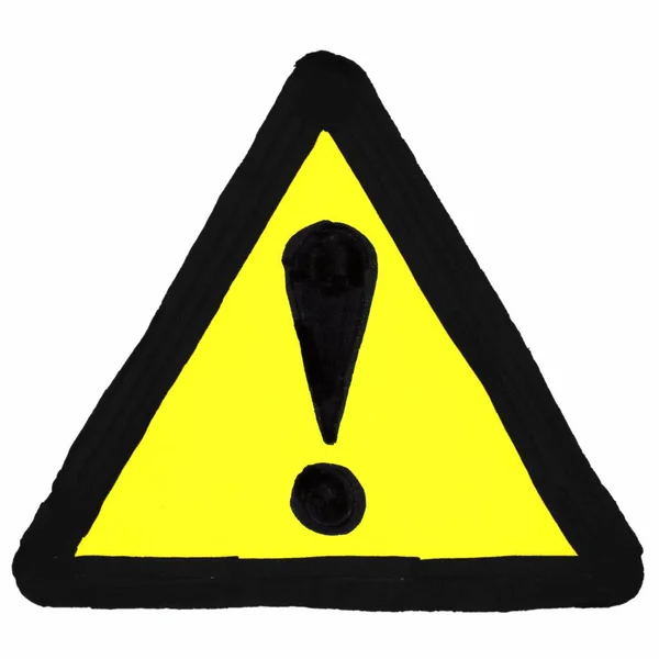 Other Danger Road Sign Illustration Isolated White Background — 图库照片