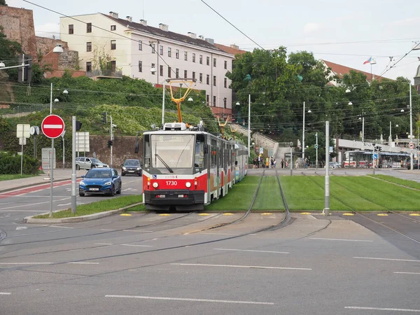 Brno Czech Republic Circa September 2022 Tramway Public Transport Train — Zdjęcie stockowe