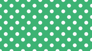 Beyaz benekli benekler orta deniz yeşili üzerinde bir arka plan olarak kullanışlı