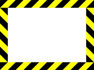 kopyalama alanı olan siyah ve sarı uyarı bandı