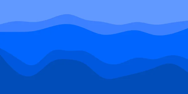 Mavi Deniz Dalgaları Çizimi Arka Plan Olarak Kullanışlı — Stok Vektör