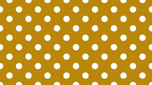 White Colour Polka Dots Pattern Dark Goldenrod Brown Useful Background — Stock Vector