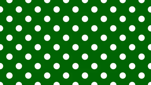 Bílá Barva Polka Tečky Vzor Přes Tmavě Zelenou Užitečné Jako — Stockový vektor