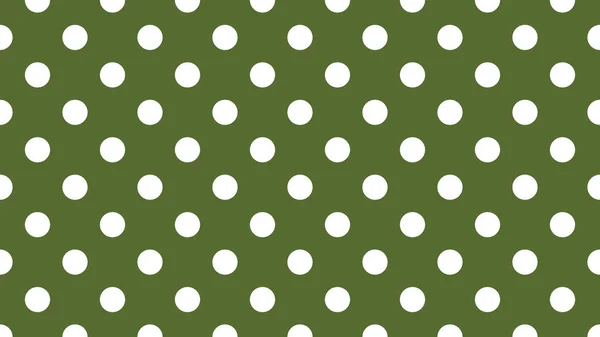 深色橄榄绿上的白色圆点图案作为背景很有用 — 图库矢量图片