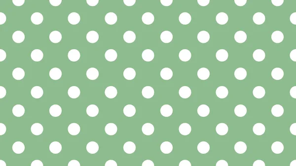 Bílá Barva Polka Tečky Vzor Přes Tmavě Zelené Moře Užitečné — Stockový vektor