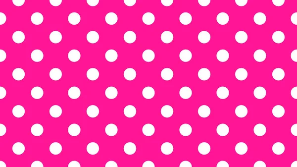 White Colour Polka Dots Pattern Deep Pink Useful Background — Stock Vector