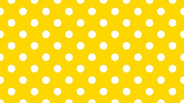 Biały Kolor Polka Kropki Wzór Złoty Żółty Przydatne Jako Tło — Wektor stockowy
