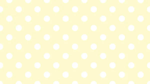 Bílá Barva Polka Tečky Vzor Nad Citron Šifón Žluté Užitečné — Stockový vektor