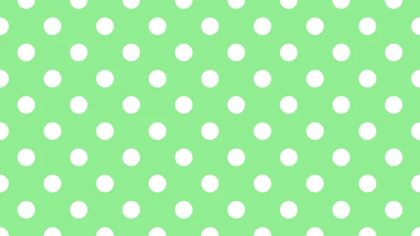 Bílá Barva Polka Tečky Vzor Nad Světle Zelené Užitečné Jako — Stockový vektor