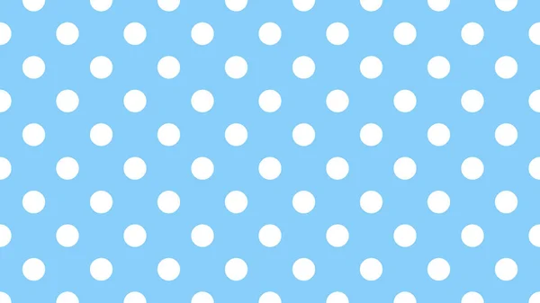 White Colour Polka Dots Pattern Light Sky Blue Useful Background — Stock Vector