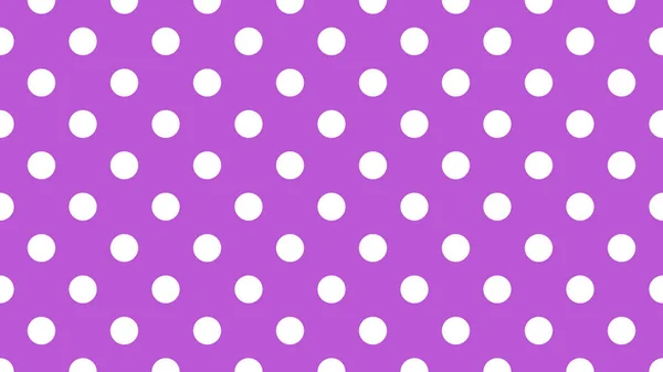 背景として役に立つ中蘭紫に白の水玉模様 — ストックベクタ