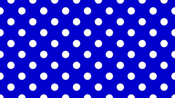 Biały Kolor Polka Kropki Wzór Średnim Niebieskim Przydatne Jako Tło — Wektor stockowy