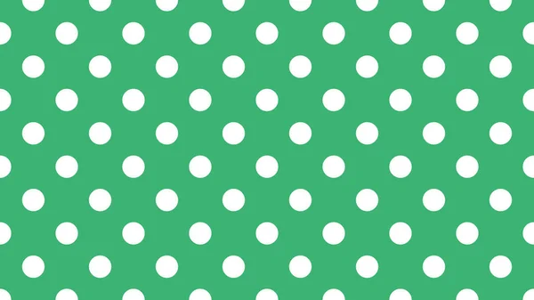 Bílá Barva Polka Tečky Vzor Přes Střední Moře Zelená Užitečné — Stockový vektor
