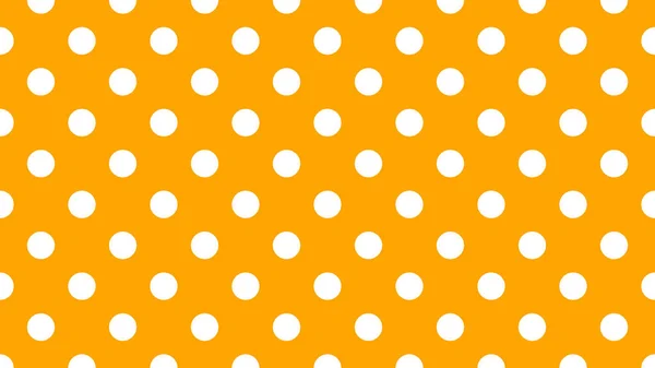 Bílá Barva Polka Tečky Vzor Nad Oranžové Užitečné Jako Pozadí — Stockový vektor